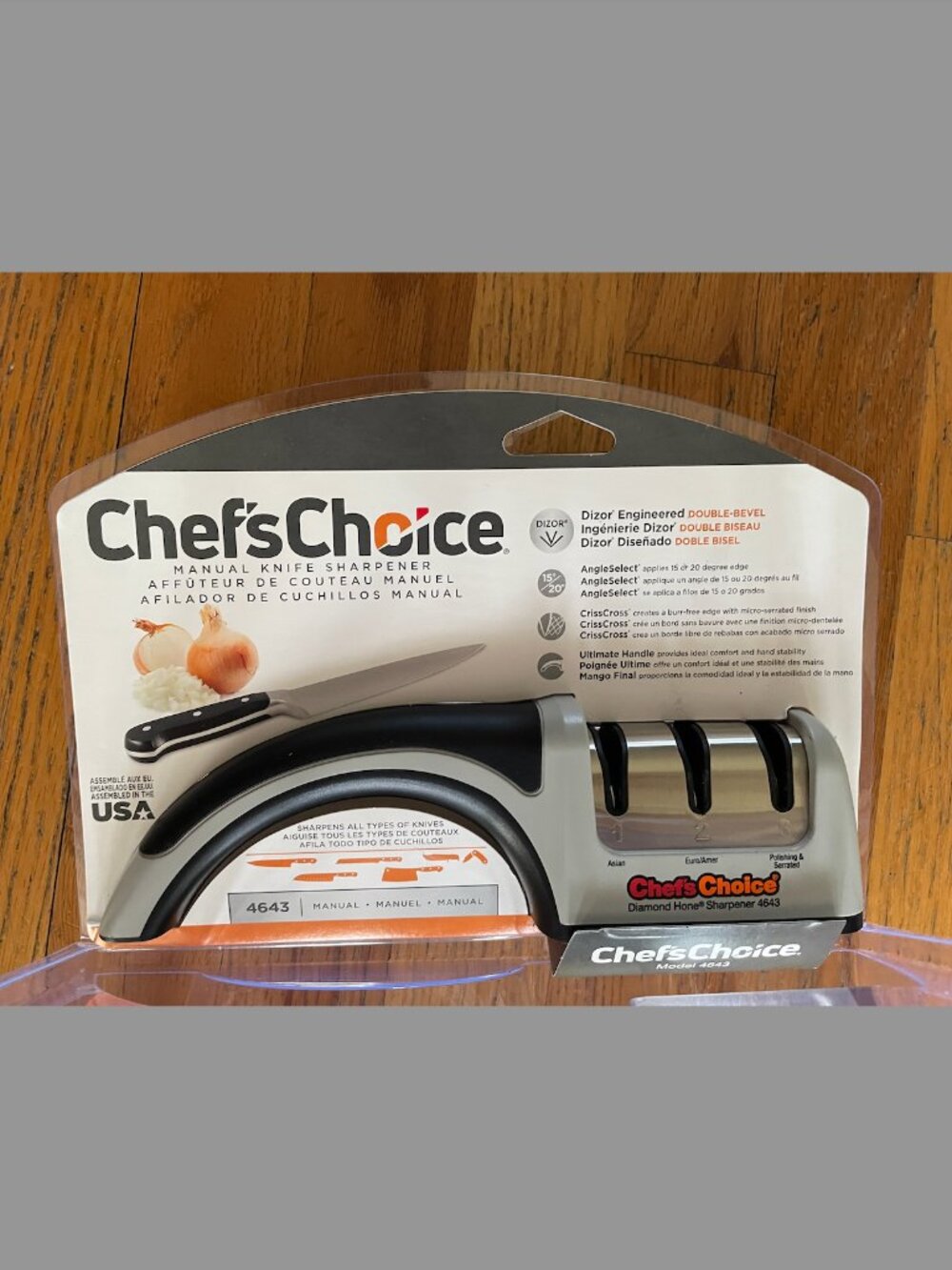 Chef'sChoice Manual Knife Sharpener AngleSelect Diamond-Abrasive 4643